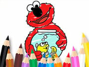 Play Coloring Book: Elmo New Friend Game on FOG.COM